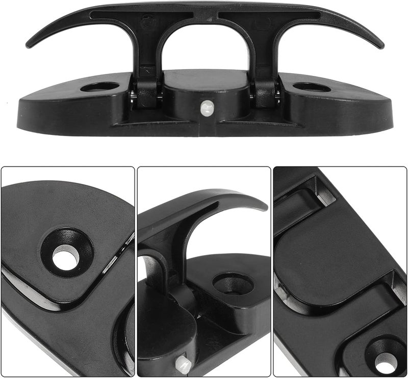 Ciweisah Boat Folding Cleats 5" Flip-up Dock Cleat with Screws Nylon Dock Cleats Folding Cleat for Deck Marine Kayak Yacht and Pontoon - Image 3